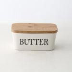 Butter Box Sealed Can Butter Bamboo Cover Cheese With Knife - Image 8