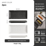 Ceramic Rectangular High-grade Light Luxury Sushi Plate - Image 5