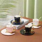 Creative Ceramic Cup With Star And Moon Saucer - Image 10